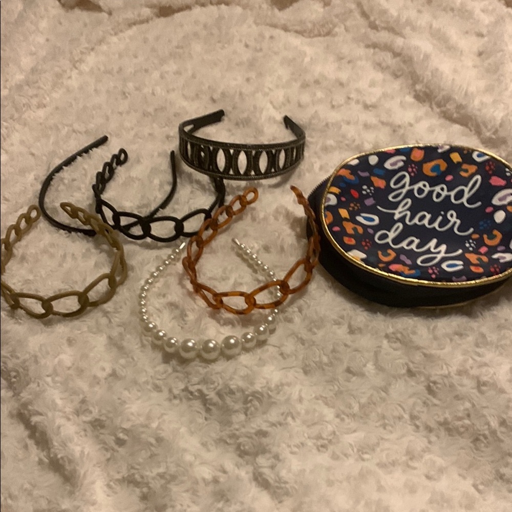 Set of Hair Accessories with Headbands and bag
